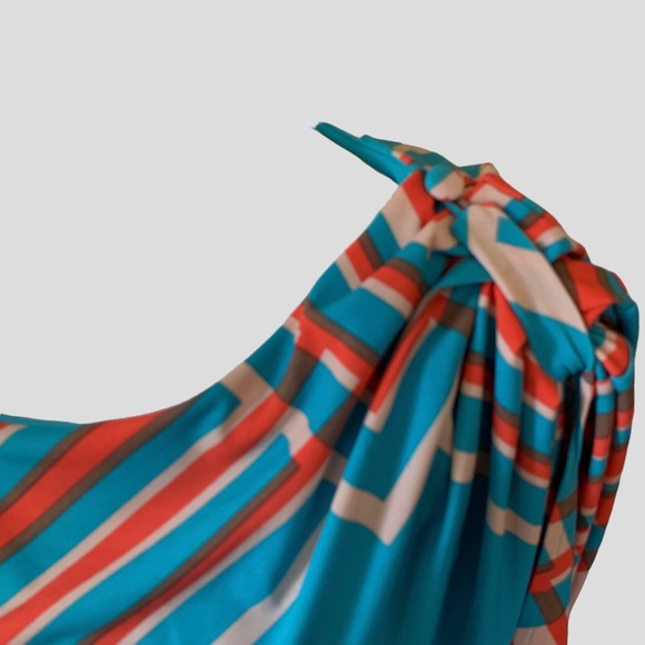 JESSICA SIMPSON BLUE GEOMETRIC DRESS - Picture 11 of 16